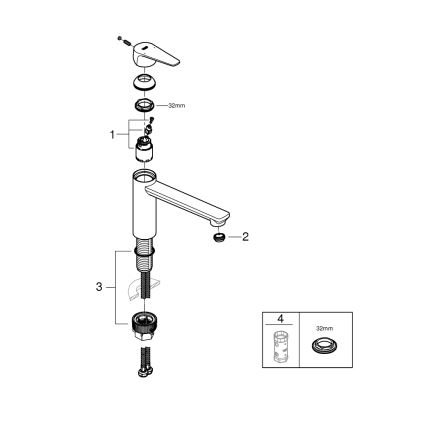 GROHE 31693000 - Köksblandare BAUEDGE 193 mm, polerad krom
