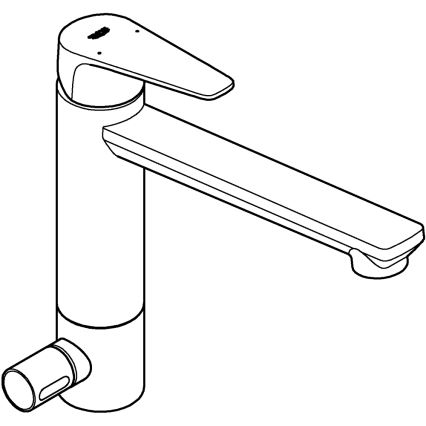 GROHE 31696000 - Köksblandare BAUEDGE, blank krom