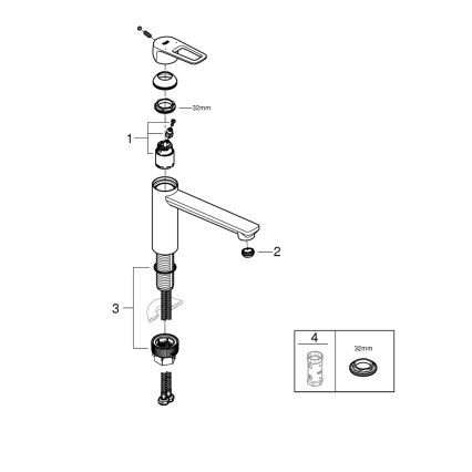 GROHE 31706000 - Köksblandare BAULOOP polerad krom