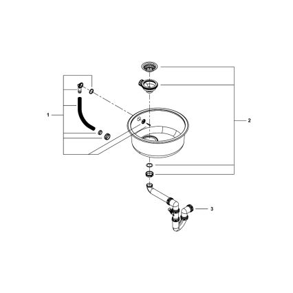 GROHE 31720SD0 - Diskho K200 440 x 440 x 180 rostfritt stål