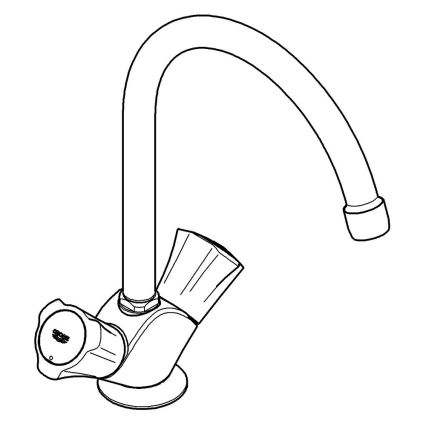 GROHE 31831001 - Köksblandare COSTA L, blank krom