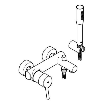 GROHE 32212001 - Badkarsblandare CONCETTO polerad krom