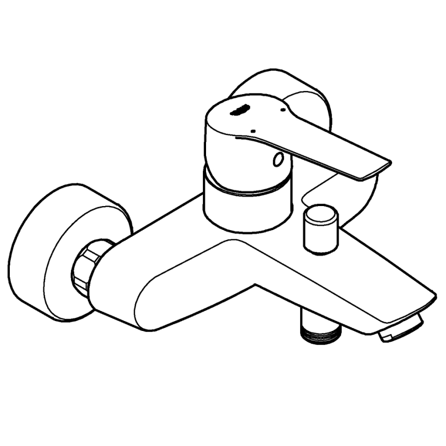 GROHE 322782432 - Badkarsblandare START 188 mm svart