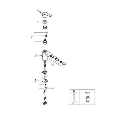 GROHE 32281002 - Bidettblandare START S, polerad krom