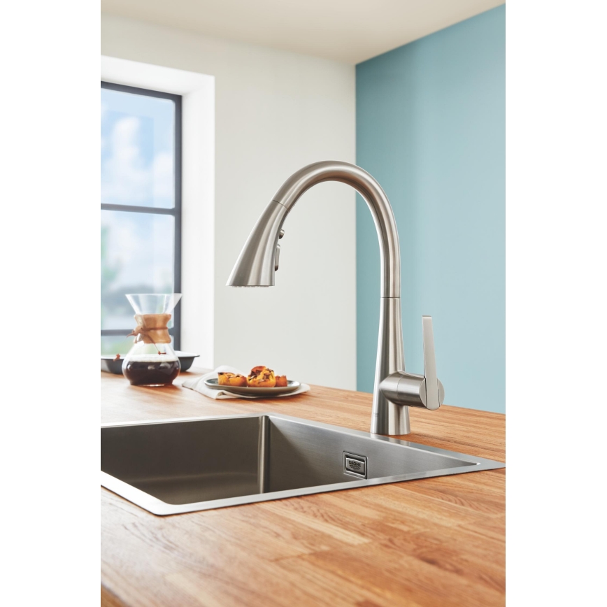 GROHE 32294DC2 - ZEDRA köksblandare i rostfritt stål