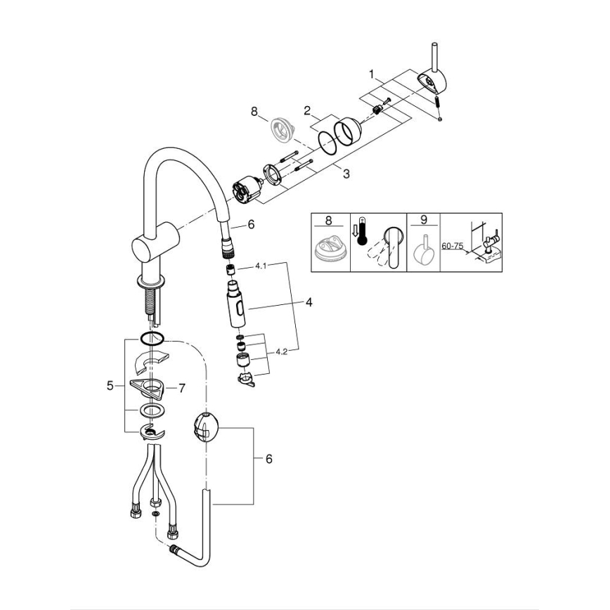 GROHE 32321DL2 - Köksblandare A bronsfärgad