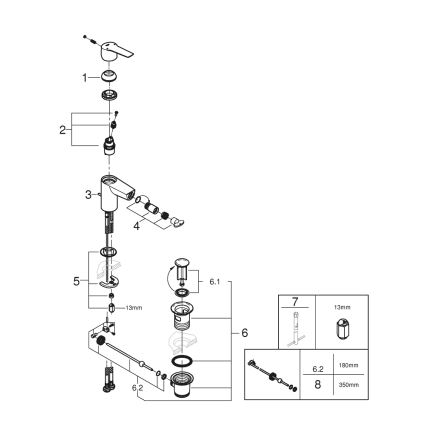 GROHE 325602432 - Bidéblandare START storlek S svart