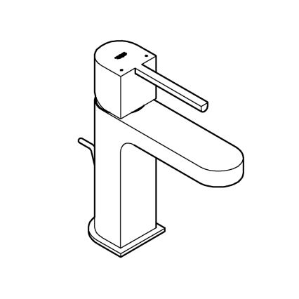 GROHE 32612003 - Tvättställsblandare PLUS, storlek S, blank krom