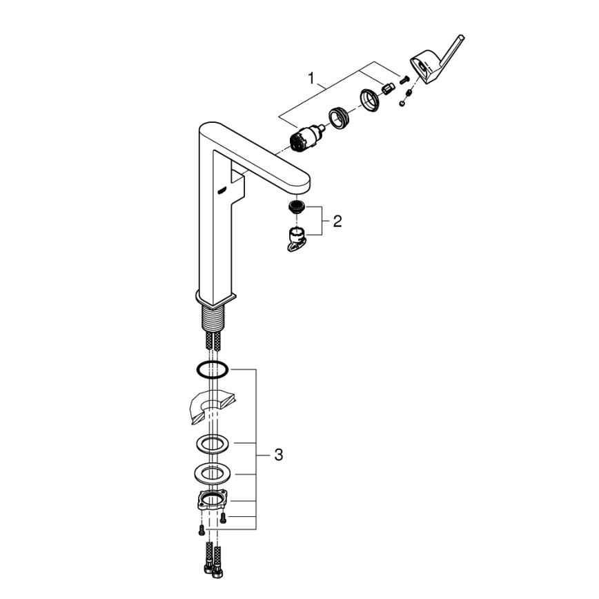 GROHE 32618003 - Tvättställsblandare PLUS XL, polerad krom