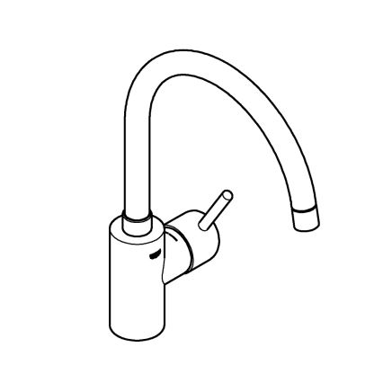 GROHE 32661003 - Köksblandare CONCETTO, polerad krom