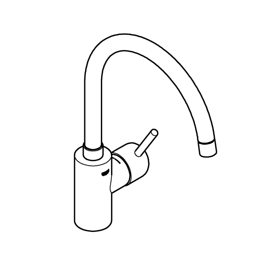 GROHE 32661003 - Köksblandare CONCETTO, polerad krom