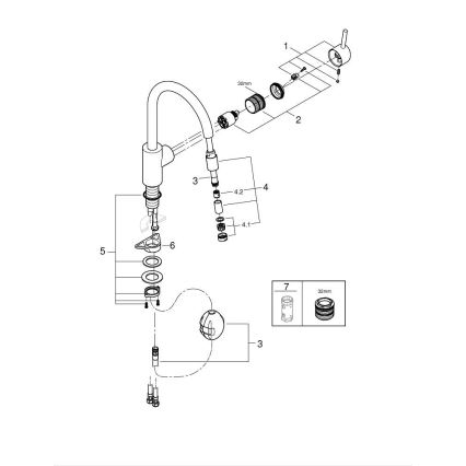 GROHE 32663003 - Köksblandare CONCETTO 360 mm, blank krom