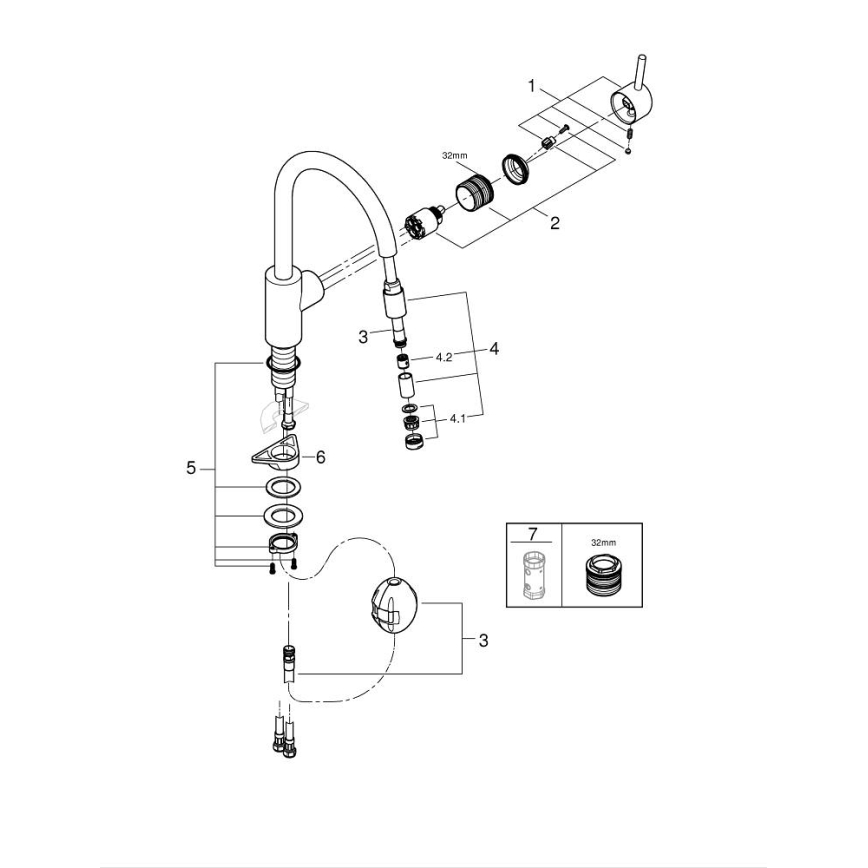 GROHE 32663003 - Köksblandare CONCETTO 360 mm, blank krom