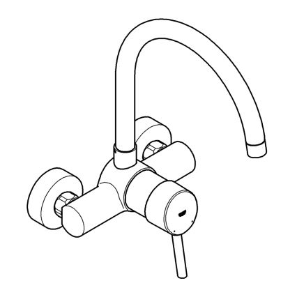 GROHE 32667001 - Köksblandare CONCETTO 280 mm, blank krom