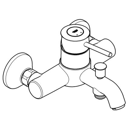 GROHE 32865000 - Badkarsblandare BAUCLASSIC DN 15 polerad krom