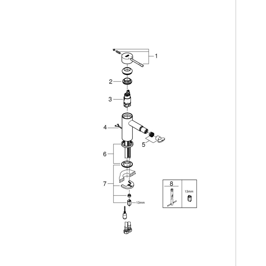 GROHE 32934001 - Bidéblandare ESSENCE DN 15 blank krom