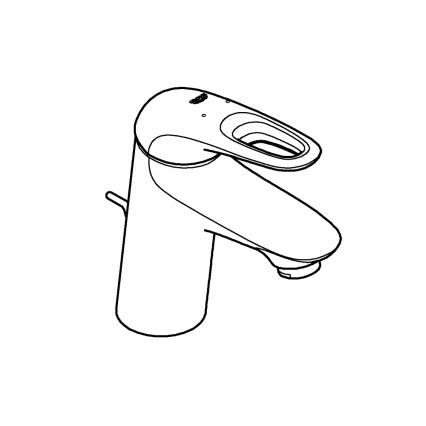 GROHE 33558LS3 - Tvättställsblandare EUROSTYLE, storlek S, vit