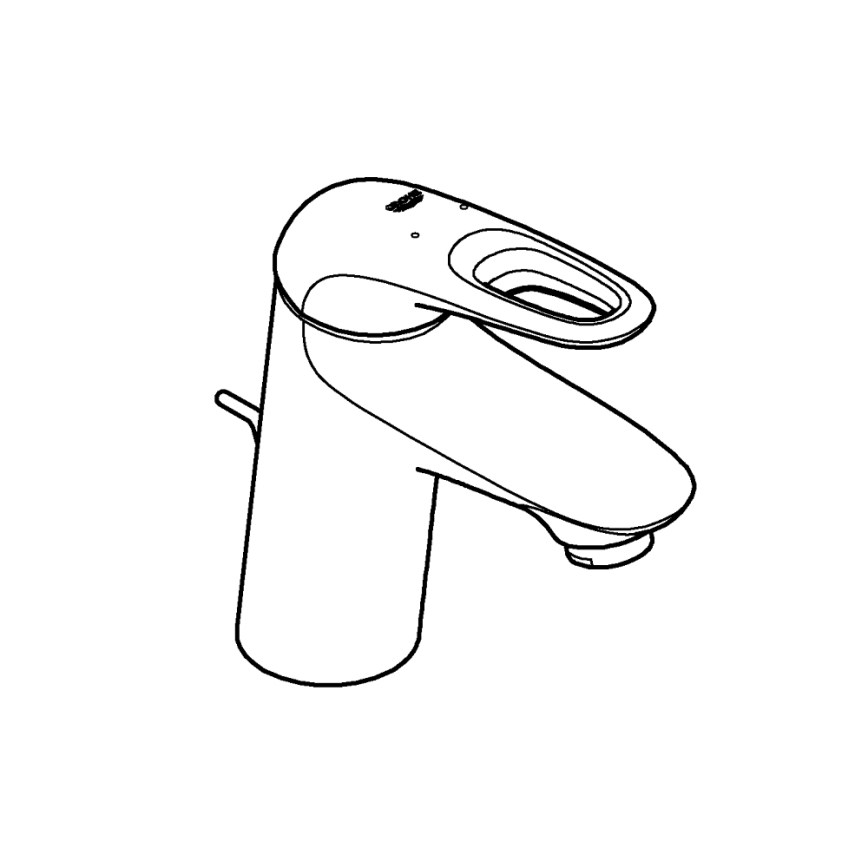 GROHE 33558LS3 - Tvättställsblandare EUROSTYLE, storlek S, vit