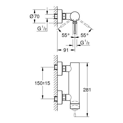 GROHE 33636001 - Duschblandare ESSENCE, polerad krom