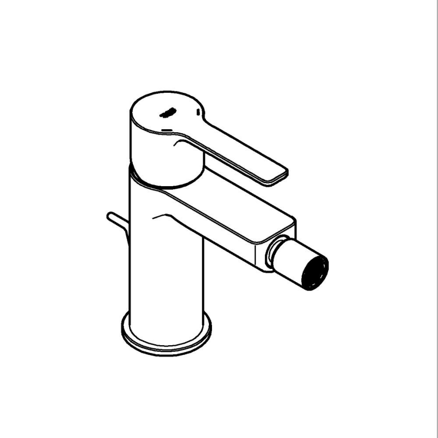 GROHE 33848001 - Bidettblandare LINEARE DN 15 polerad krom