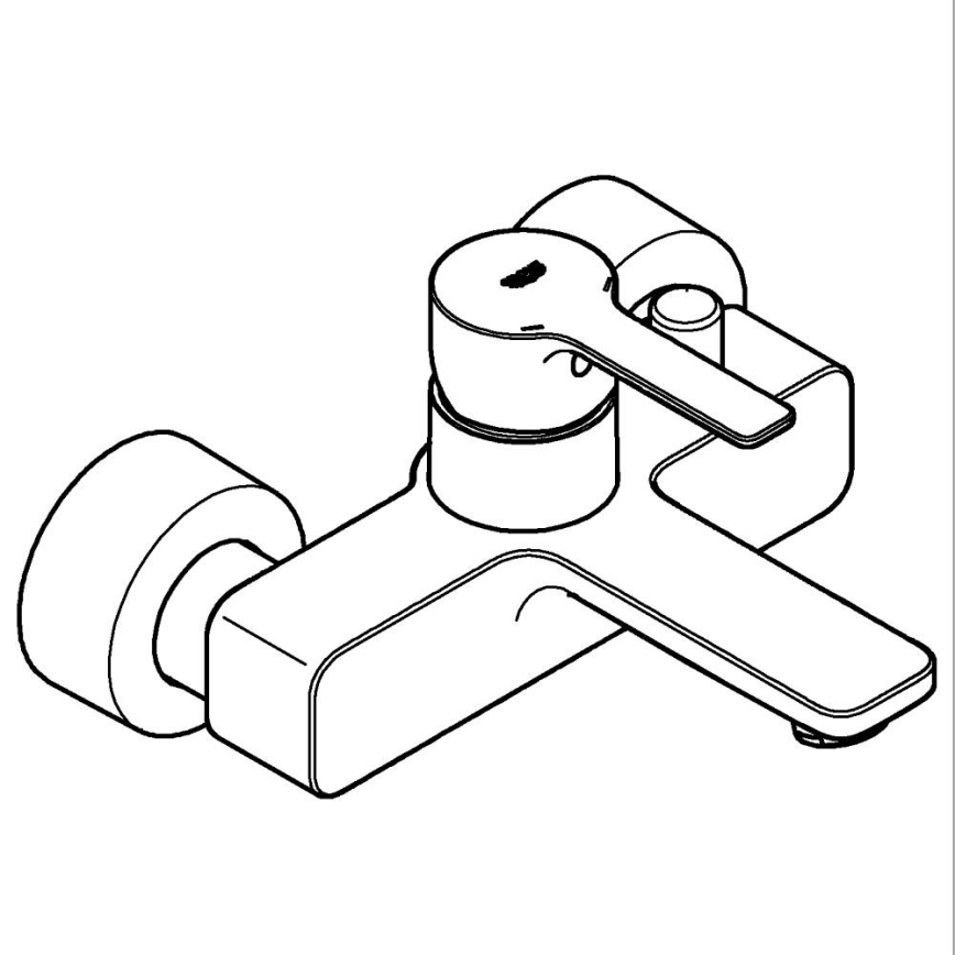 GROHE 33849001 - Badkarsblandare LINEARE DN 15, polerad krom