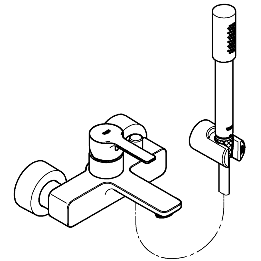 GROHE 33850001 - Badkarsblandare LINEARE DN 15, blank krom
