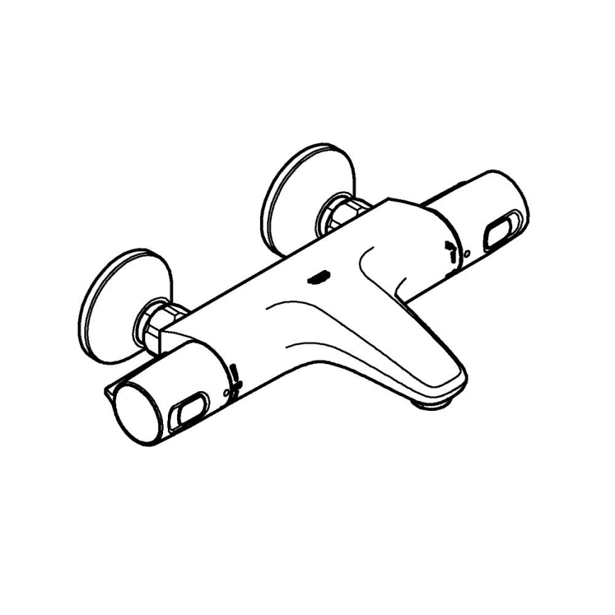 GROHE 34227002 - Termostatisk badkarsblandare PRECISION TREND DN 15 polerad krom