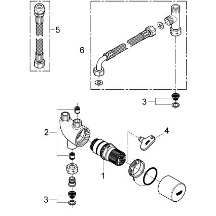 GROHE 34487000 - Termostatiskt skållningsskydd GROHTHERM MICRO krom