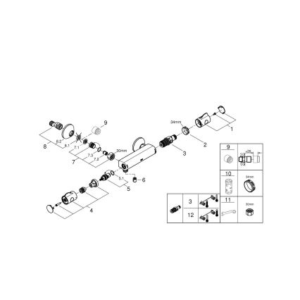 GROHE 34558000 - Termostatisk duschblandare GROHTHERM 800 DN 15 polerad krom