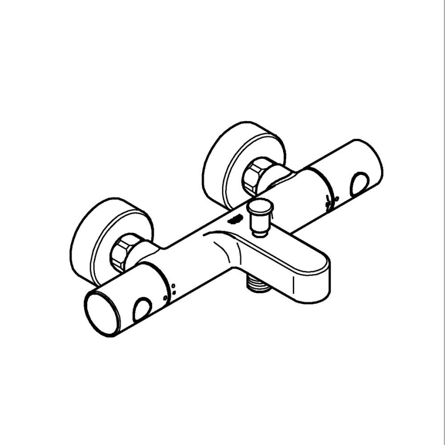 GROHE 34766000 - Termostatisk badkarsblandare GROHTHERM 800 COSMOPOLITAN DN 15 krom