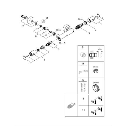 GROHE 34773000 - Termostatisk duschblandare PRECISION GET DN 15 i polerad krom