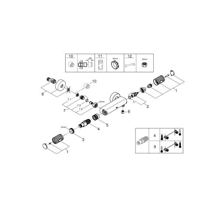 GROHE 34790000 - Termostatisk duschblandare PRECISION FEEL DN 15, krom