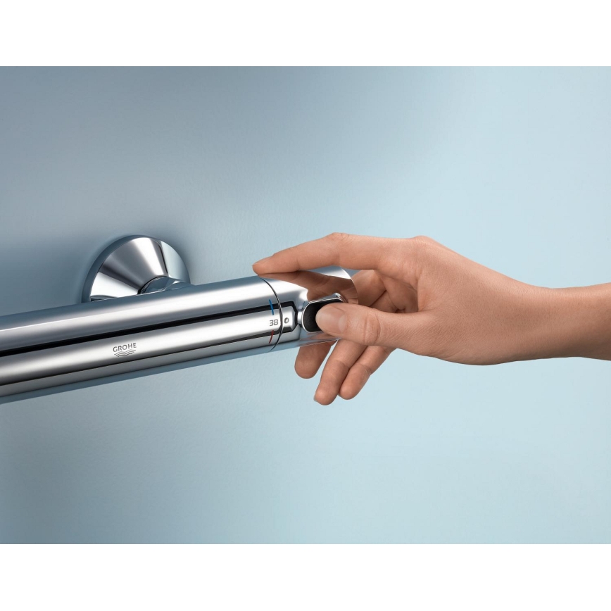 GROHE 34805001 - Duschset med termostatisk blandare PRECISION FLOW DN 15, blank krom