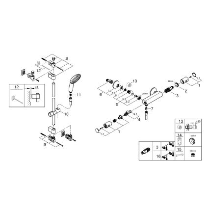 GROHE 34854001 - Termostatstyrd duschblandare PRECISION START 900 mm krom