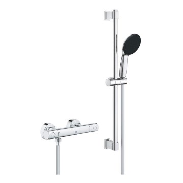 GROHE 34856000 - Duschset med termostatblandare PRECISION GET 600 mm polerad krom