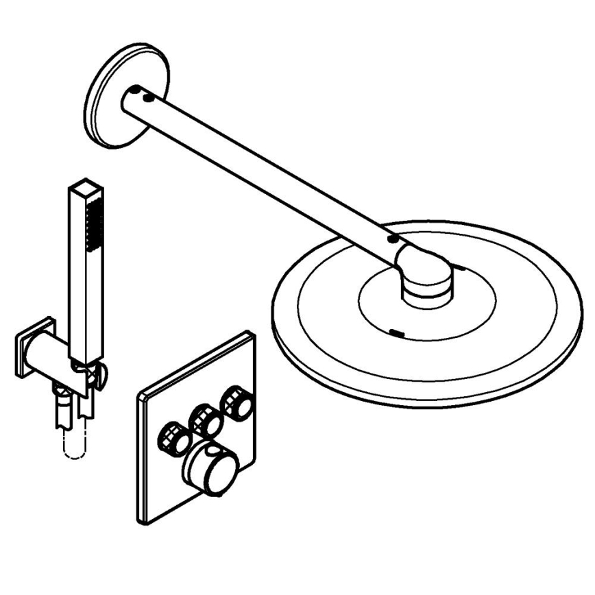 GROHE 34875000 - Duschsystem PRECISION SMARTCONTROL 310 mm polerad krom
