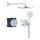 GROHE 34877000 - Duschsystem VITALIO RAIN MONO 310 blank krom