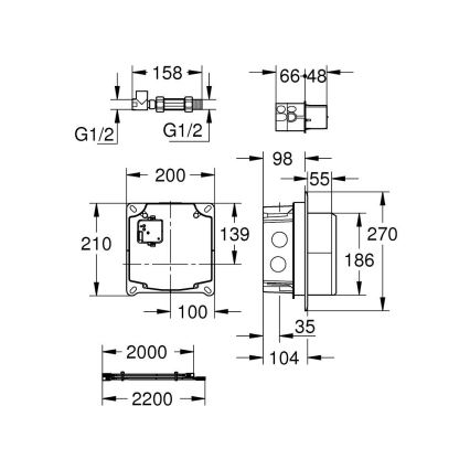 GROHE 36264001 - Dold inbyggnadssats ESSENSE E, polerad krom