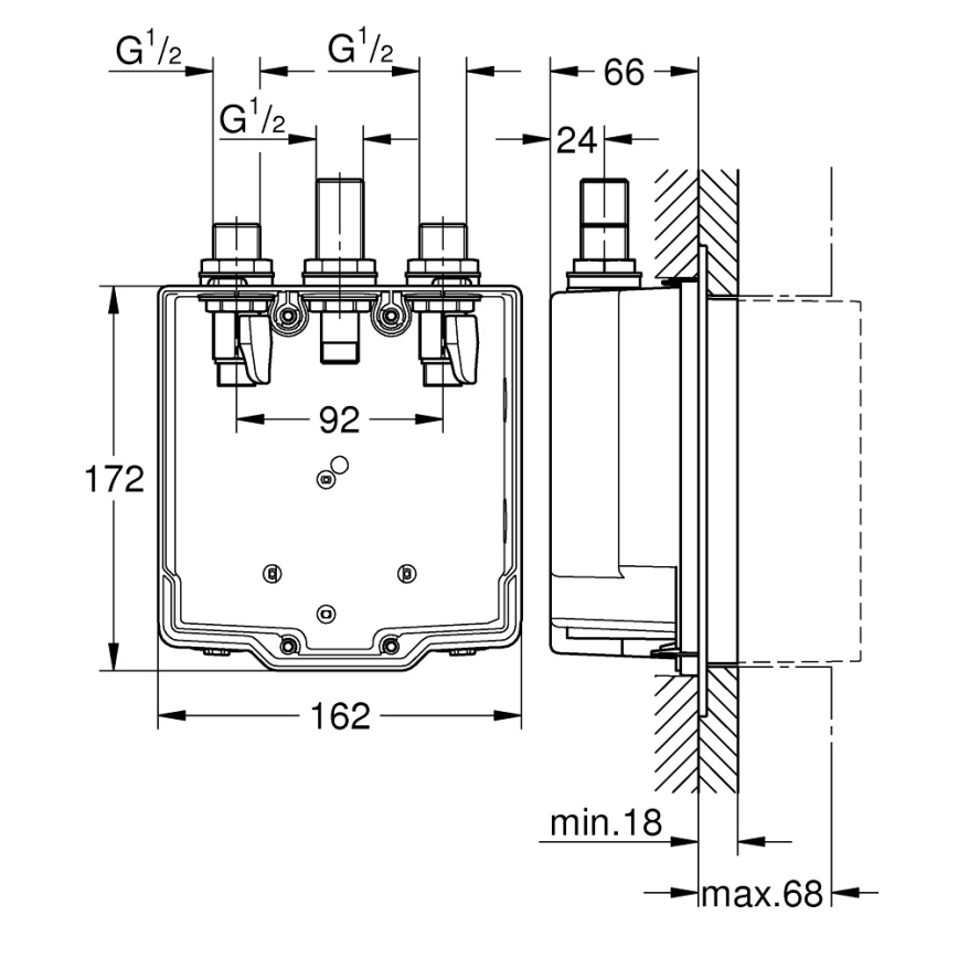 Grohe 36322001 - Inbyggnadsdel för blandare EUROSMART COSMOPOLITAN T