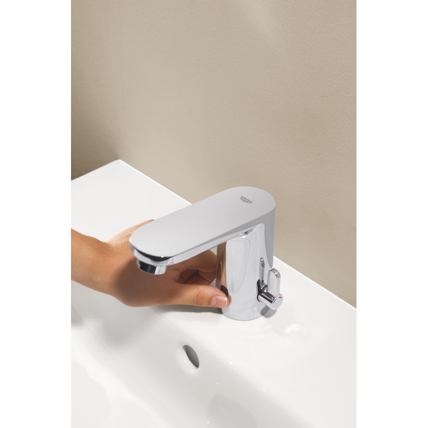 GROHE 36366002 - Elektronisk tvättställsblandare GET E polerad krom