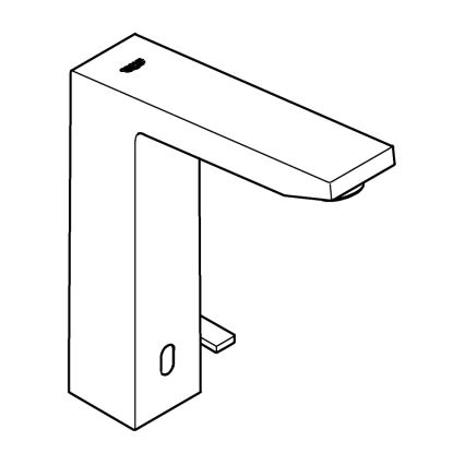 GROHE 36440000 - IR-aktiverad elektronisk tvättställsblandare EUROCUBE E DN 15, krom