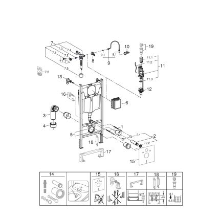 GROHE 36497000 - Modul för WC SOLIDO 1,13 m vit