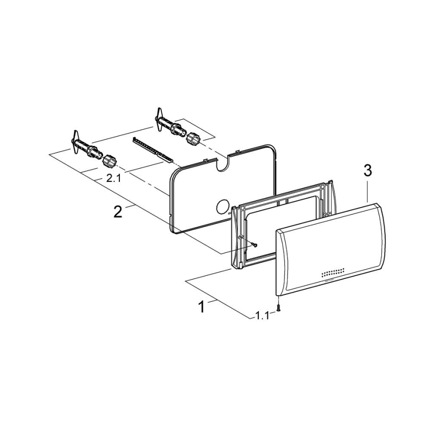 GROHE 37053SH0 - Spolknapp CLASSIC 330 × 190 mm vit