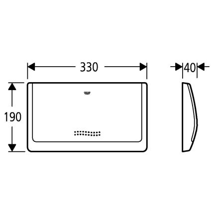 GROHE 37053SH0 - Spolknapp CLASSIC 330 × 190 mm vit