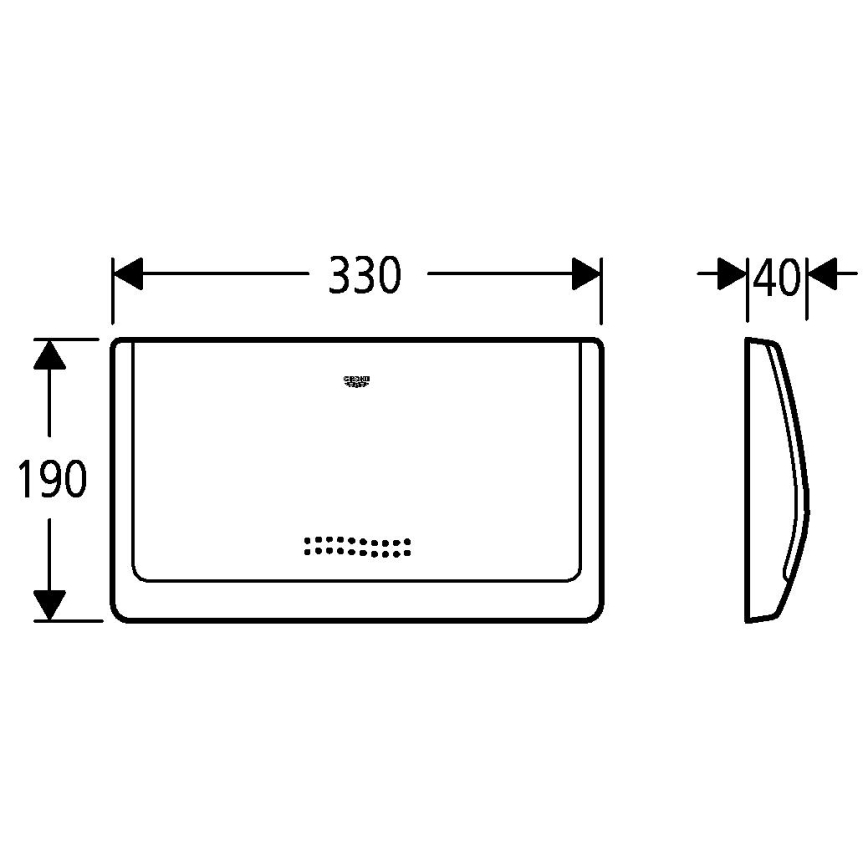 GROHE 37053SH0 - Spolknapp CLASSIC 330 × 190 mm vit