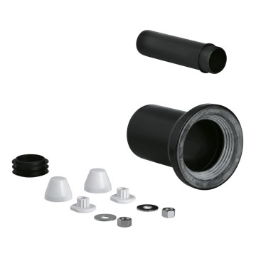 GROHE 37311K00 - Anslutnings- och avloppssats för WC 150 mm svart