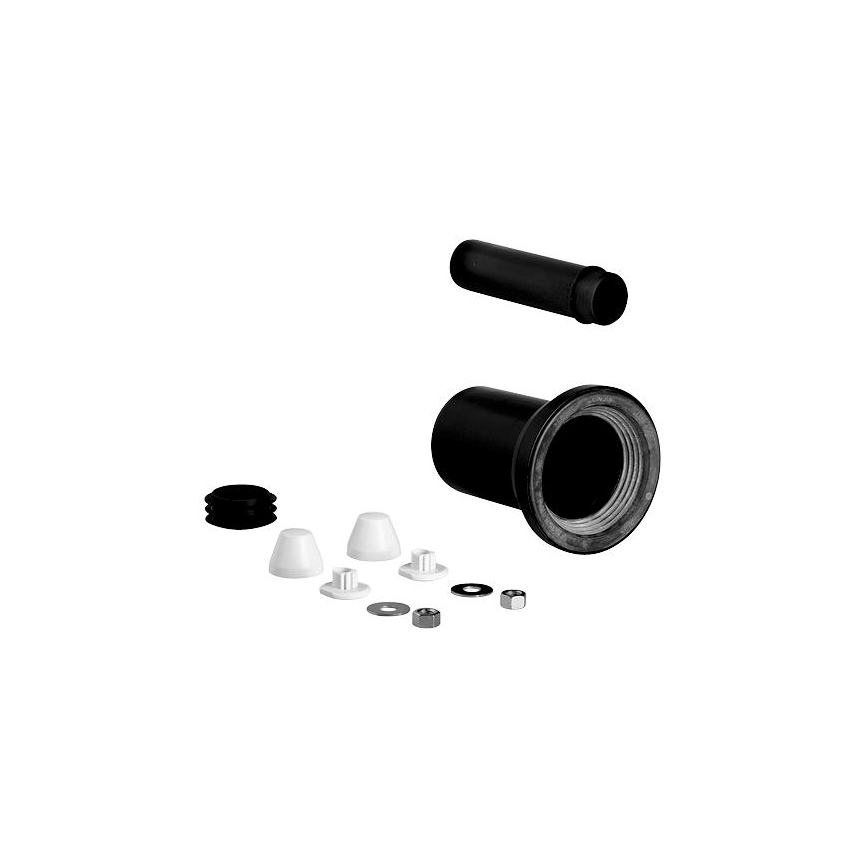 GROHE 37311K00 - Anslutnings- och avloppssats för WC 150 mm svart