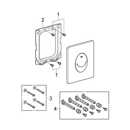 GROHE 38505SH0 - Tryckplatta SKATE AIR 156 × 197 mm vit