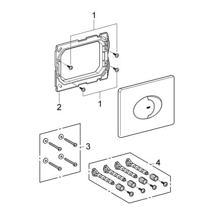 GROHE 38506SH0 - Spolknapp SKATE AIR 156 × 197 mm vit