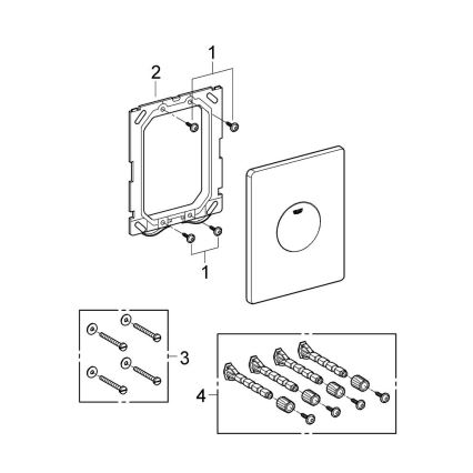 GROHE 38573SH0 - Spolknapp SKATE 156 × 197 mm vit